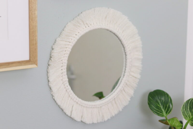 DIY - selbstgemachter Makramee Spiegel für Anfänger mit dem Ankerstich