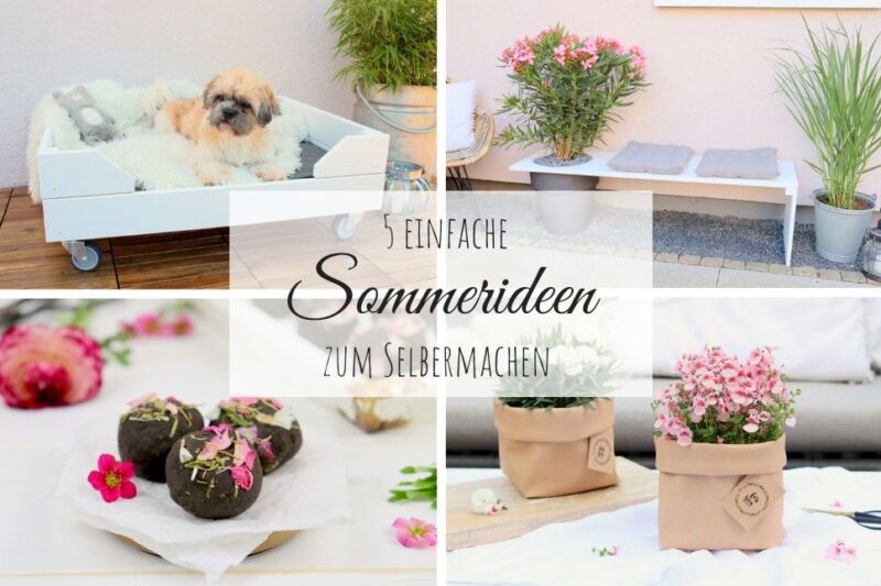 DIY Anleitung - 5 einfache Bastelideen und Bauprojekte für den Sommer. Deko und Geschenke als perfekte Sommeridee - basteln für Erwachsene.