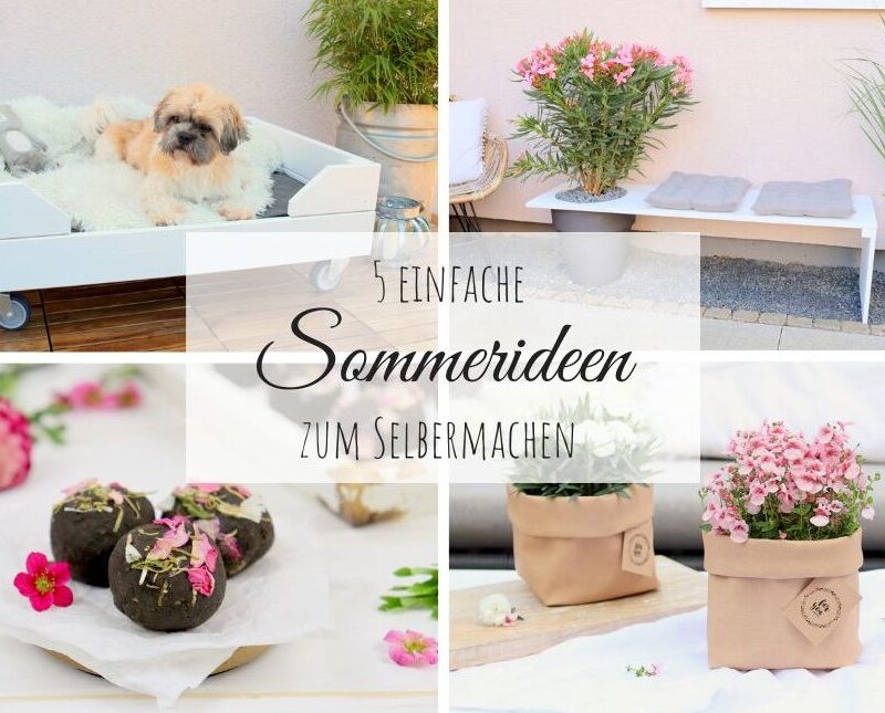 DIY Anleitung - 5 einfache Bastelideen und Bauprojekte für den Sommer. Deko und Geschenke als perfekte Sommeridee - basteln für Erwachsene.