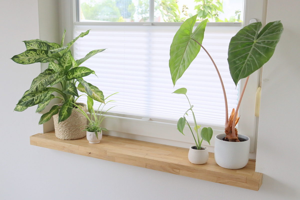 DIY - Fensterbank mit Klötzchen aus Holz kostengünstig verkleiden und verbreitern