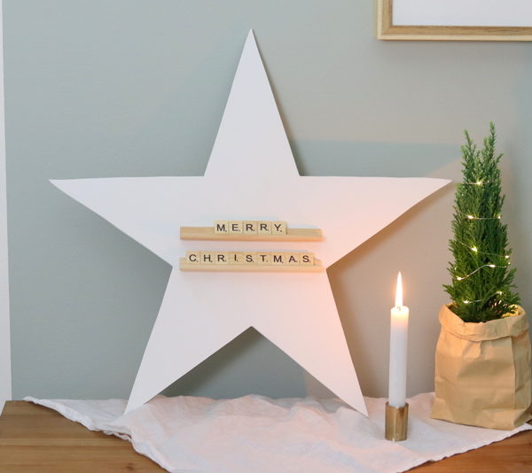 DIY - selbstgemachter Stern aus Holz - schöne Weihnachtsdeko