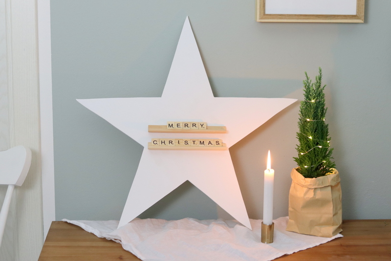 DIY - selbstgemachter Stern aus Holz - schöne Weihnachtsdeko