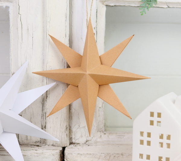DIY - selbstgemachte 3 D Sterne (Papiersterne) aus Papier