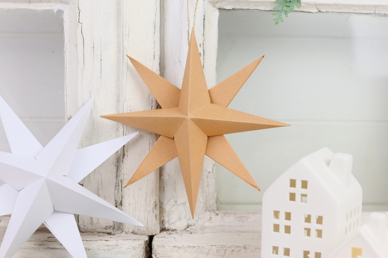 DIY - selbstgemachte 3 D Sterne (Papiersterne) aus Papier