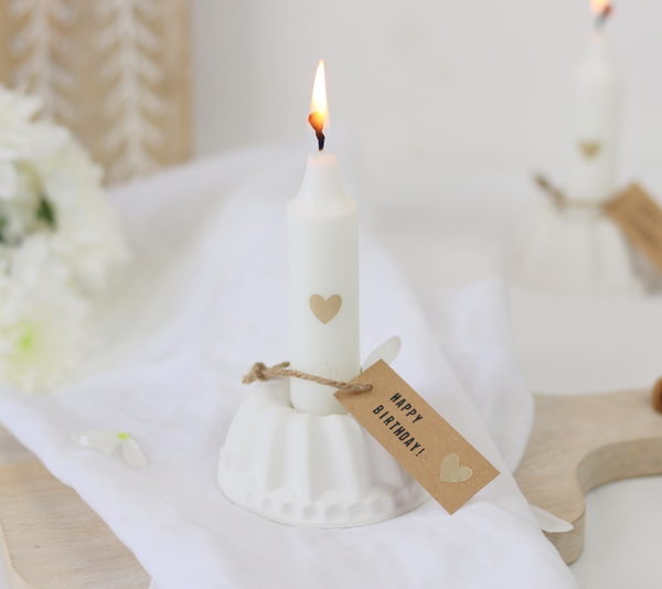 DIY Anleitung - Kerzenhalter Gugelhupf aus Raysin zum Geburtstag einfach selber machen