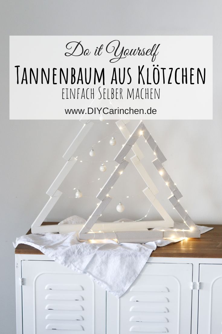 DIY Anleitung - Tannenbaum aus Klötzchen einfach selber machen