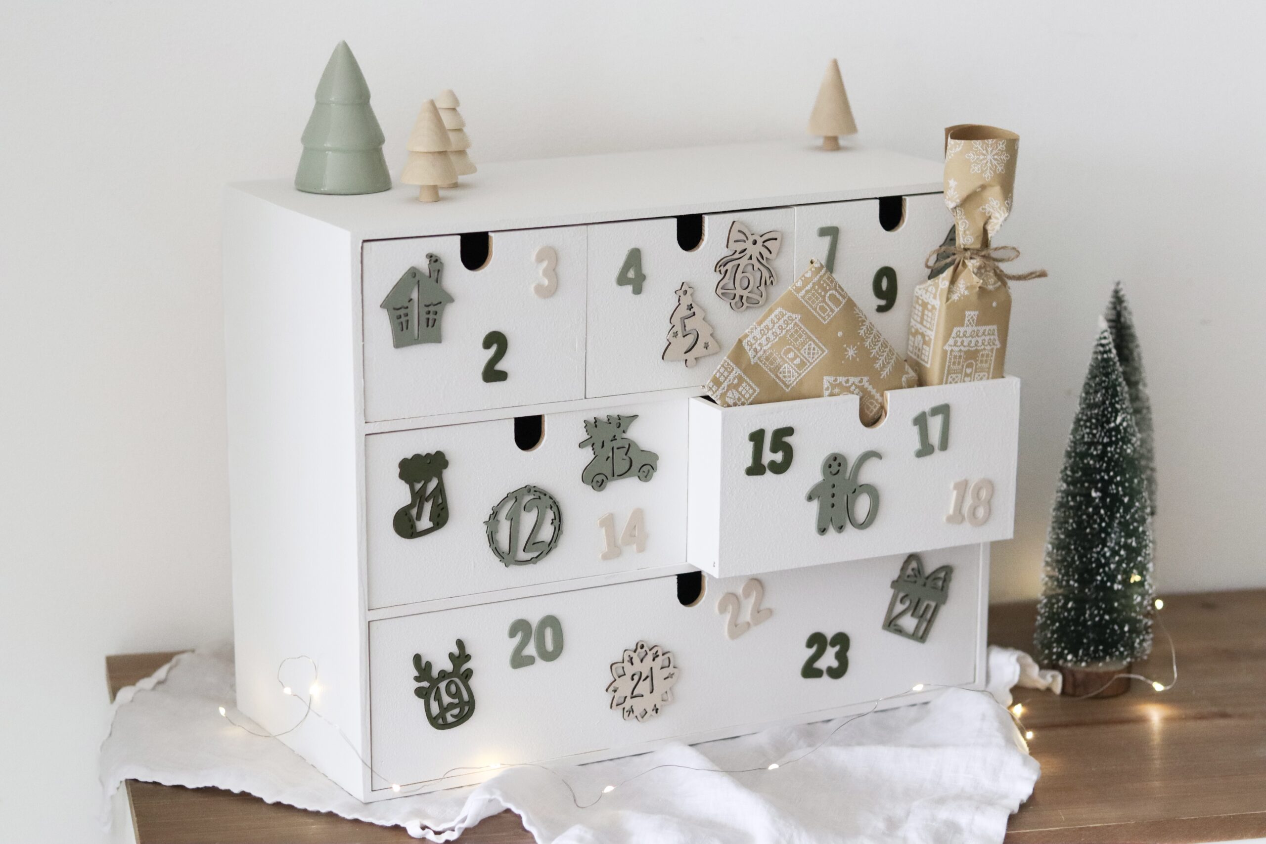 DIY Adventskalender aus der IKEA MOPPE Mini Kommode – einfach selbstgemacht