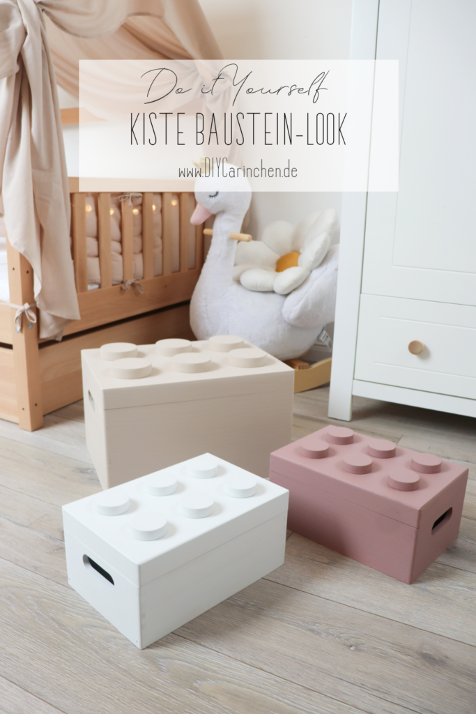 DIY Kiste im Baustein-Look selber machen