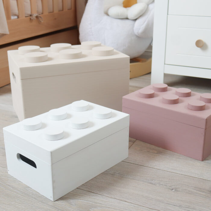 DIY Kiste im Baustein-Look selber machen