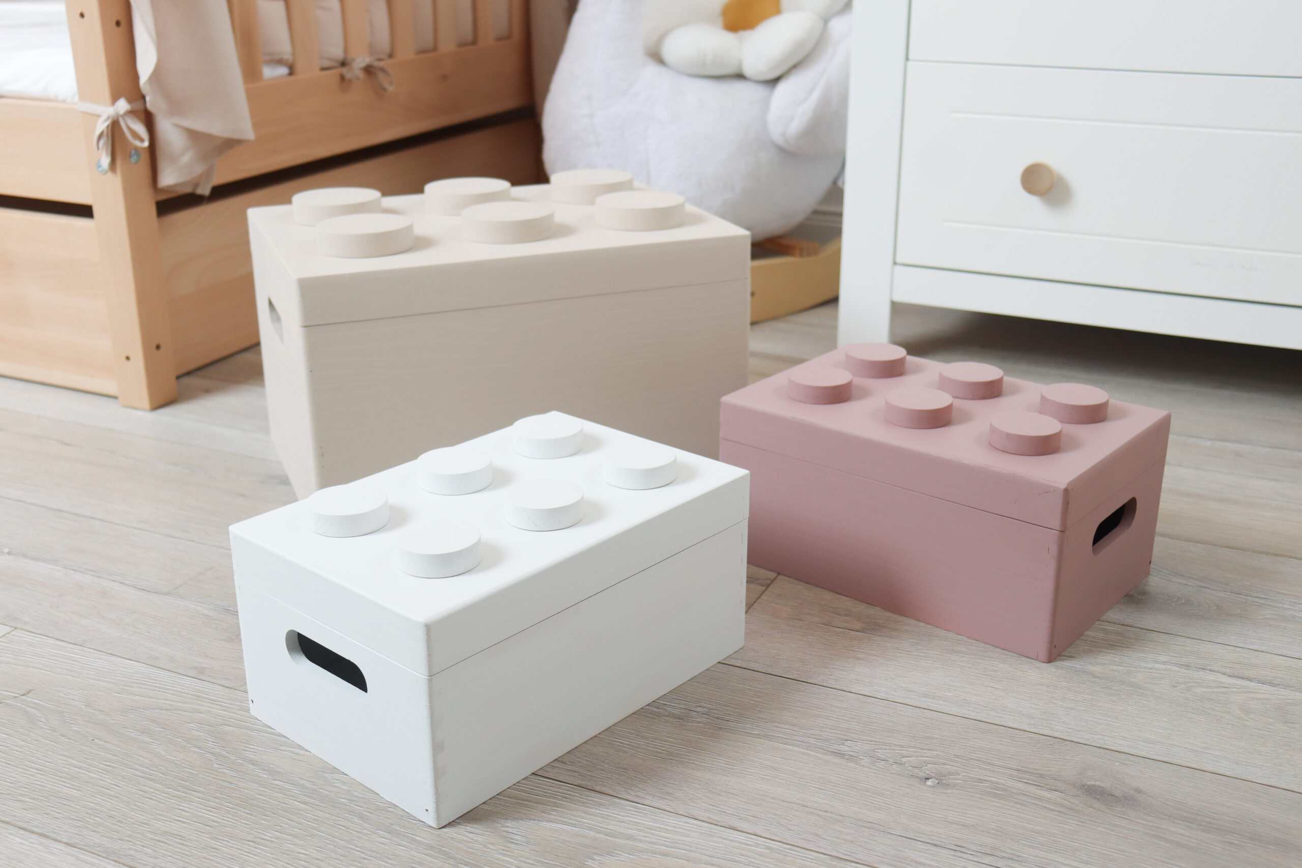 DIY Kiste im Baustein-Look selber machen