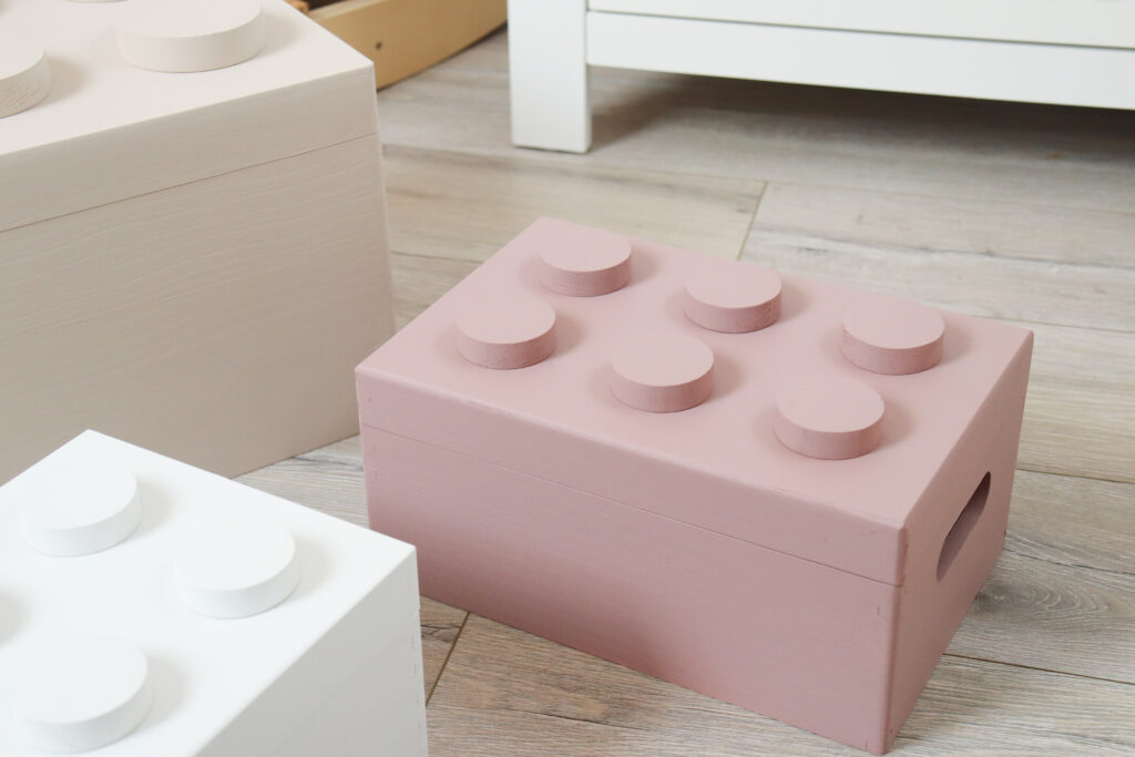 DIY Kiste im Baustein-Look selber machen